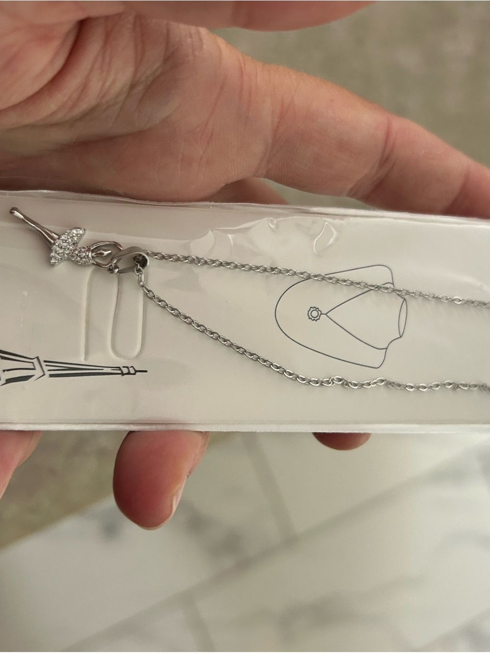 4/$50 ballerina Silver Crystal Accent Pendant Necklace - Women Accessories